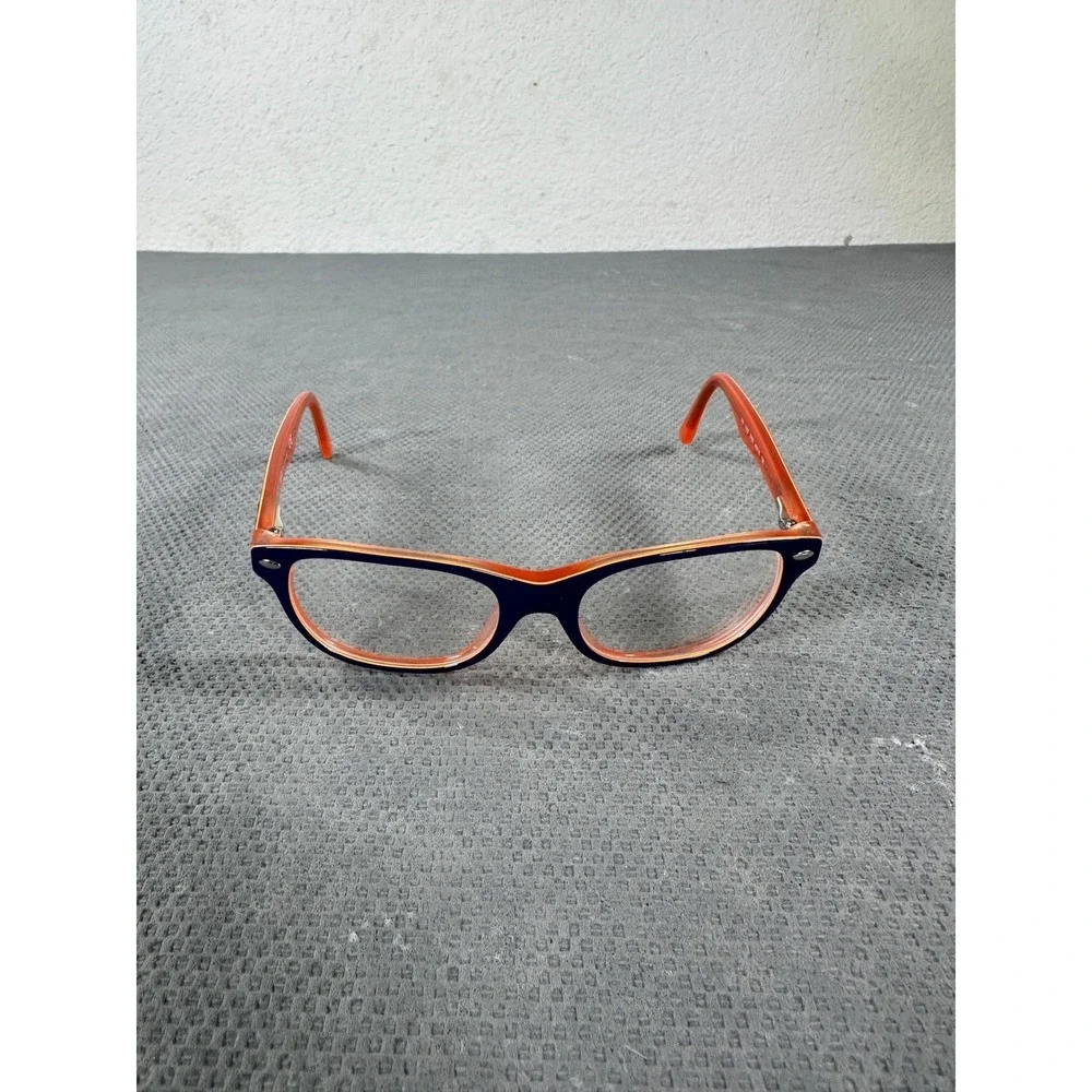 Ray-Ban RB 1555 3762 Navy Blue Orange Eyeglasses Frames 48-16-130 Kids Women